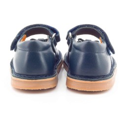 De meisjesschoenen van de baby in marineblauw leer - Boni Alizee