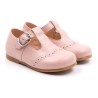 Boni César - Leather Buckle First Walking Shoes - pink