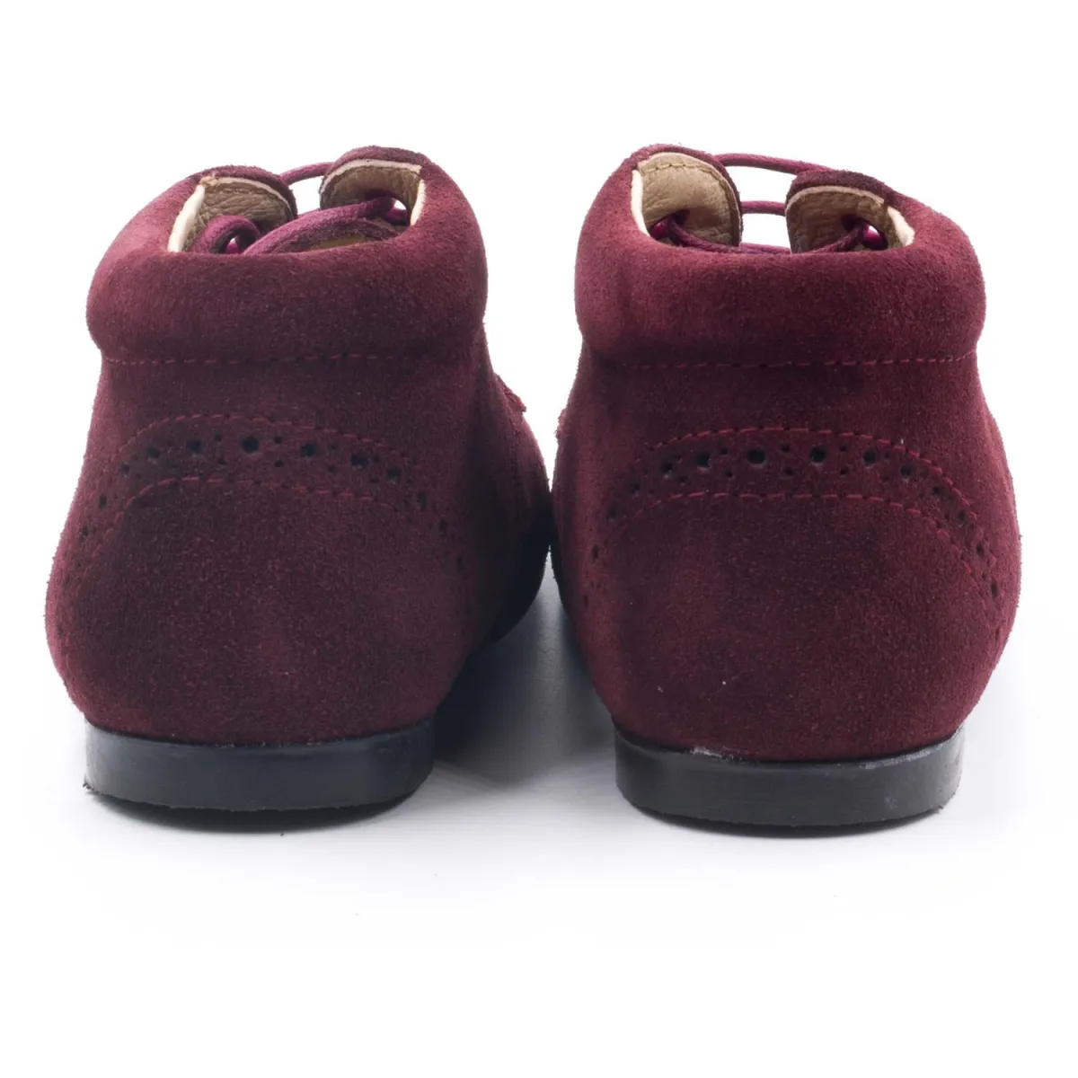 Boni Richard - chaussures bébé classique en daim - Bordeaux