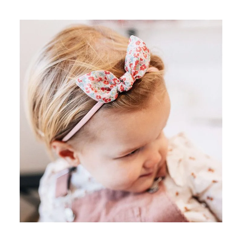 DmDoyy Lot 3 Bandeaux Bébé Fille - Nœuds Élastiques Arcs Volants - Coffret Cadeau Naissance 3 Mois à 6 Ans