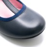 Boni Aurore - chaussure salomé - cuir bleu marine