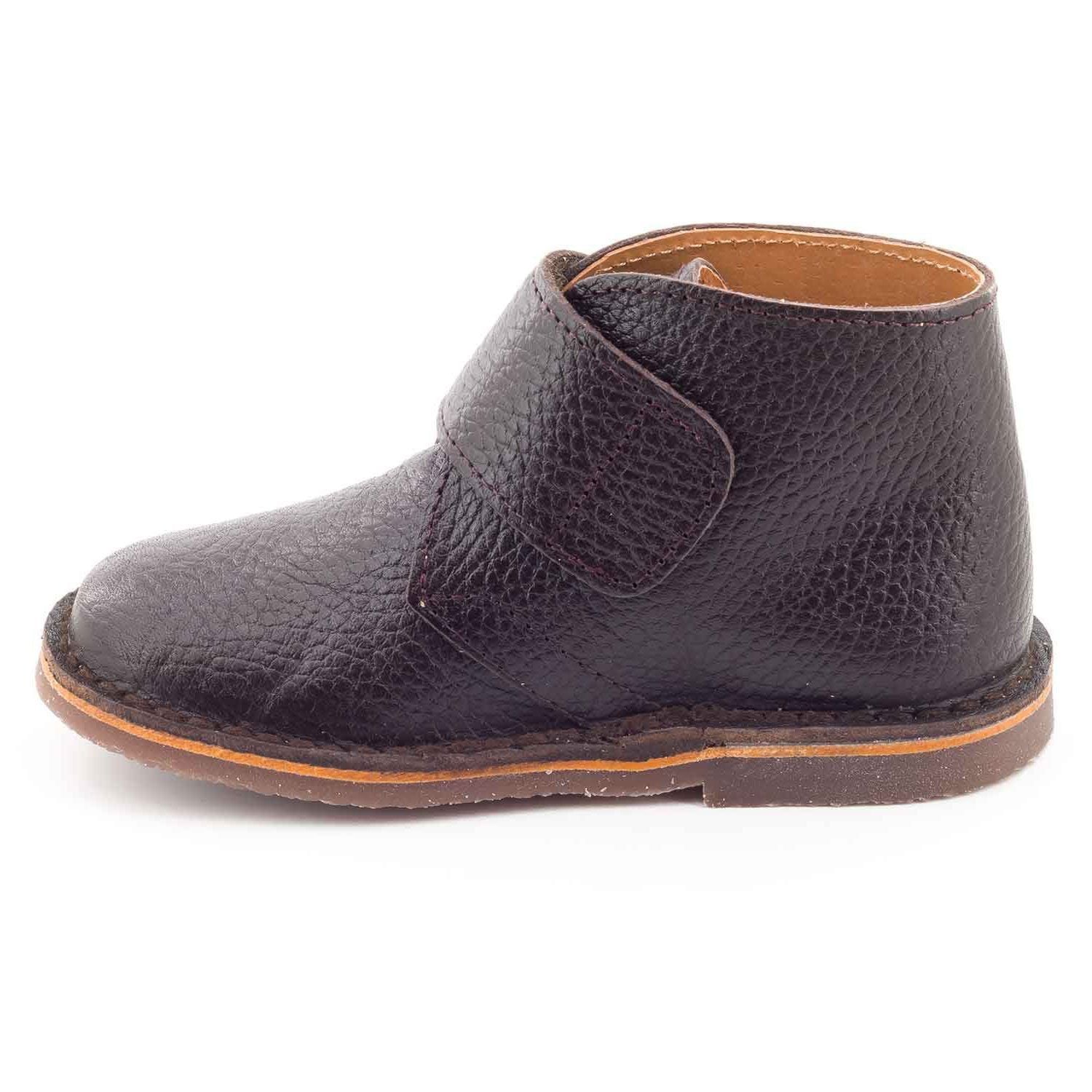 Chaussures Montantes En Cuir Pour Garçon - Taille EU 28, Fermeture Scratch, Couleur Beige - Occasion