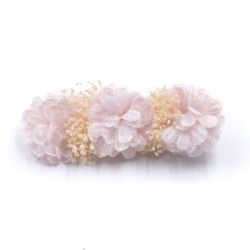 barrette cheveux fille - fleurs roses ou blanches