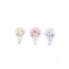 barrette cheveux fille - fleurs rose, blanches ou crème