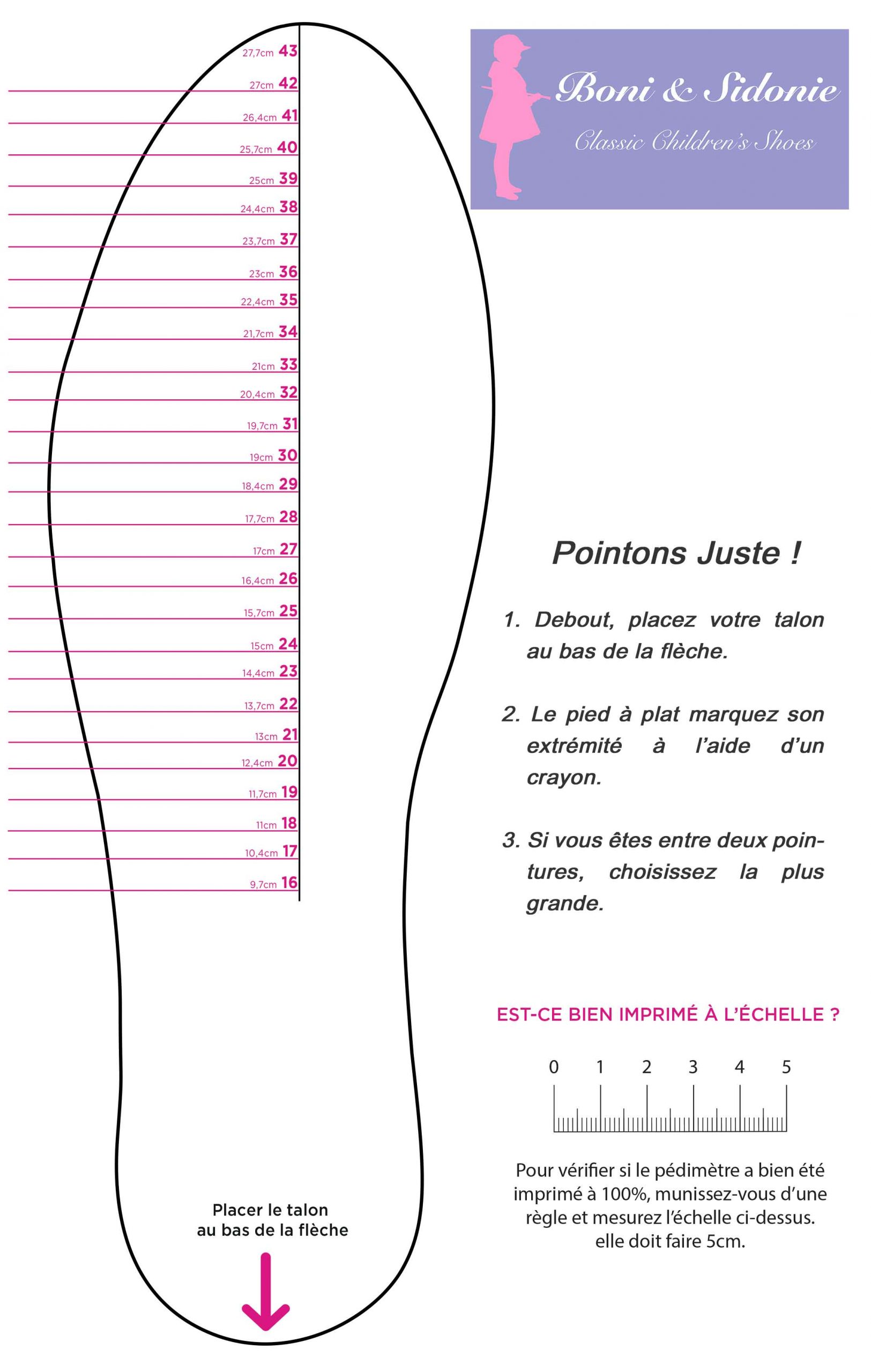 Pedimetre enfants et adultes - Pied dispositif de mesure pour déterminer la  pointure 18 à 47