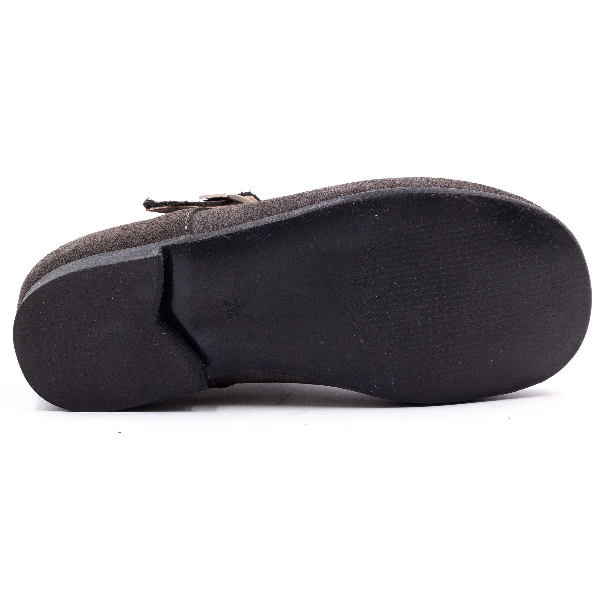 Baskets Ballerines One Step Grises En Cuir - Pointure 38, Bon état - Occasion